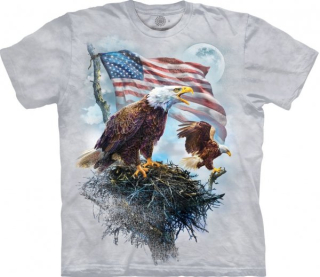 Tričko 3D potisk - American Eagle Flag Patriotic, orli - The Mountain