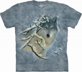Tričko 3D potisk - Broken Silence Winter Wolf, vlk - The Mountain