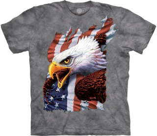 Tričko 3D potisk - Patriotic Screaming Eagle, orel - The Mountain