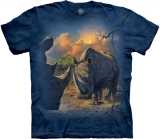 Tričko 3D potisk - Rhino Standoff, nosorožci - The Mountain