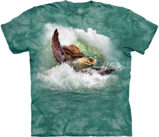 Tričko 3D potisk - Surfin' Sea Turtle, mořská želva - The Mountain