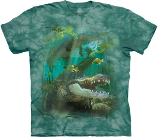 Tričko 3D potisk - Alligator Swim, krokodýli - The Mountain