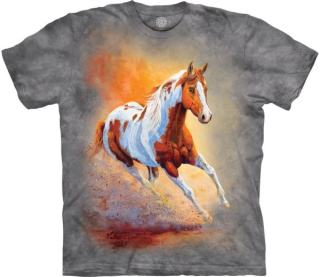 Tričko 3D potisk - Sunset Gallop, divoký kůň - The Mountain