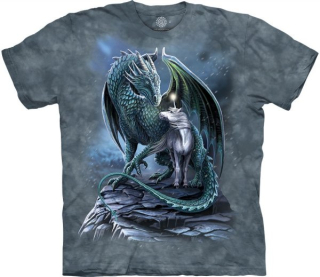 Tričko 3D potisk - Protector of Magic, drak a jednorožec - The Mountain