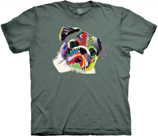 Tričko 3D potisk - Rainbow Pug, pes - The Mountain