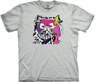 Tričko 3D potisk - Pop Art Pussycat, kočka - The Mountain