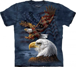 Tričko 3D potisk - Eagle Flag Collage, orel, orli - The Mountain