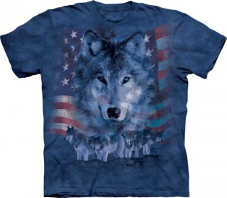 Tričko 3D potisk - Patriotic Wolfpack, vlk - The Mountain