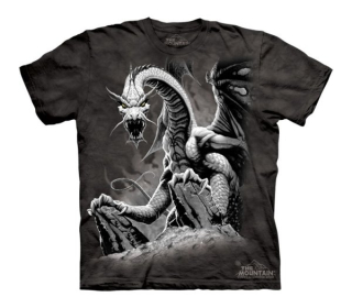 Tričko 3D potisk - Black Dragon, drak - The Mountain / děti