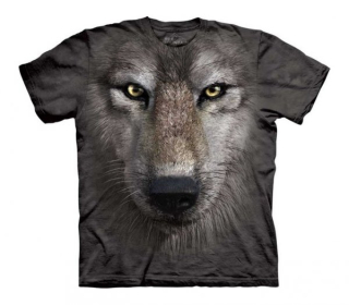 Tričko 3D potisk - Wolf Face, vlk  - The Mountain / děti
