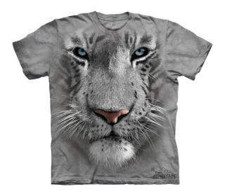 Tričko 3D potisk - White Tiger Face, tygr - The Mountain / děti