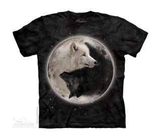 Tričko 3D potisk - Yin Yang Wolves, vlk, vlci - The Mountain / děti