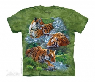 Tričko 3D potisk - Water Tiger Collage, Tygři - The Mountain / děti