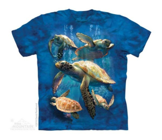 Tričko 3D potisk - Sea Turtle Family, želvy - The Mountain / děti