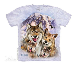 Tričko 3D potisk - Wolf Selfie, vlk, vlci - The Mountain / děti