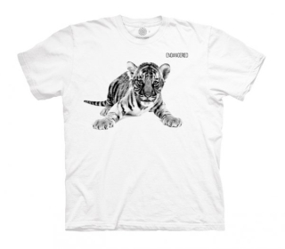 Tričko 3D potisk - Tiger Cub Endangered White Protect tygr - The Mountain / děti