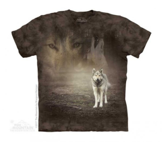 Tričko 3D potisk - Grey Wolf Portrait, vlk, vlci - The Mountain / děti