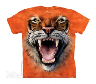 Tričko 3D potisk - Roaring Tiger Face, tygr - The Mountain / děti