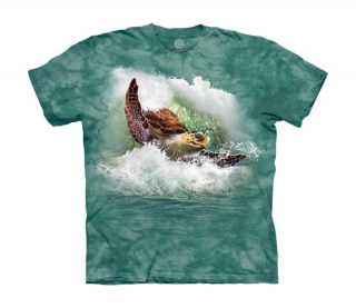 Tričko 3D potisk - Surfin' Sea Turtle, mořská želva - The Mountain / děti