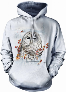 Blůza mikina 3D potisk s kapucí - Country Owl, sova - The Mountain