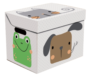 Dekorativní krabice Malá zvířata ONE, úložný box s víkem, vel. 34x25x26cm
