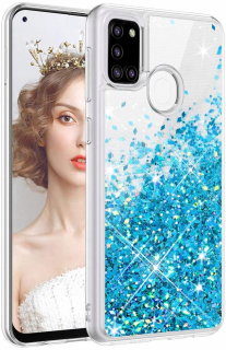 Samsung Galaxy A21s, kryt pouzdro plovoucí brokát SHINING GLITTER