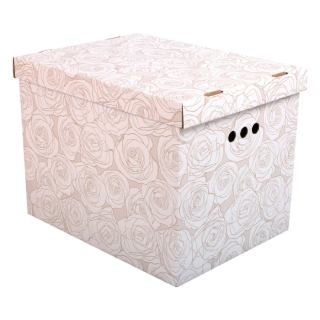Dekorativní krabice Růže XL úložný box, velikost 42x32x32cm vip