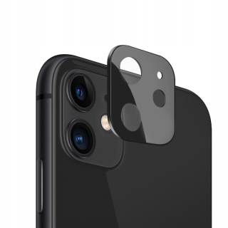 Iphone 12 Mini, hybrid tvrzené černé sklo objektivu, hliníkový černý rám