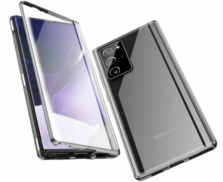 Samsung Note 20 Ultra, kryt pouzdro obal METAL MAGNETIC DUAL GLASS, dvojité sklo