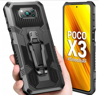 Xiaomi Poco X3 NFC / X3 Pro, obal pouzdro na mobil kryt obrněný TANK 3w1 držadlo