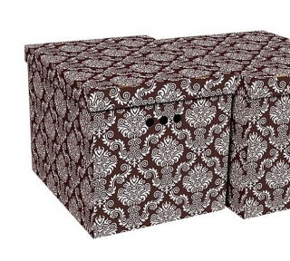 Dekorativní krabice Floresy květinové XL, úložný box s víkem, vel. 42x32x32cm