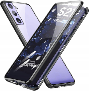 Samsung Galaxy S21+ Plus, kryt pouzdro METAL MAGNETIC DUAL GLASS, dvojité sklo