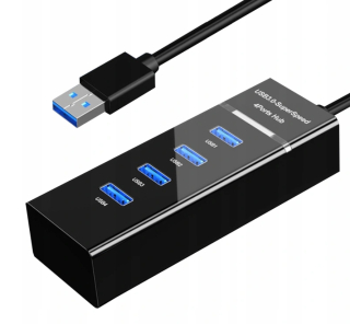 Vysoce výkonný USB hub se 4 porty USB 3.0 s rychlým přenosem dat až 5 Gb / s