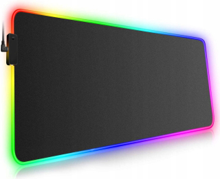 Velká herní podložka pod myš a klávesnici pro hráče S RGB LED OSVĚTLENÍM 80x30cm