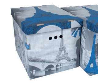 Dekorativní krabice Paris XL úložný box, velikost 42x32x32cm vip