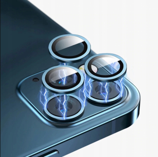 Iphone 13 Pro, hybrid tvrzené černé sklo objektivu, hliníkový rám - 3 kusy
