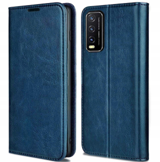 Vivo Y20i / V2027, magnetické pouzdro, obal, kryt SKIN, 100% kůže