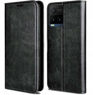 Vivo Y21s / Y33s, magnetické pouzdro, obal, kryt SKIN, 100% kůže