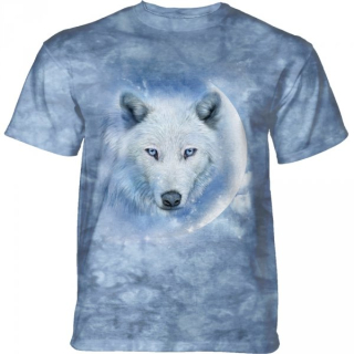 Tričko 3D potisk - White Wolf Moon, bílý vlk - The Mountain