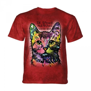 Tričko 3D potisk - 9 Lives Russo, barevná kočka - The Mountain / děti