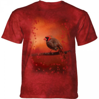 Tričko 3D potisk - Elegance In Red, pták - The Mountain