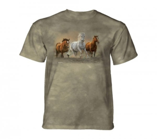 Tričko 3D potisk - On The Run Horses, koně ve cvalu - The Mountain / děti