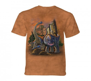 Tričko 3D potisk - Curious Dinosaurs, dinosauři - The Mountain / děti