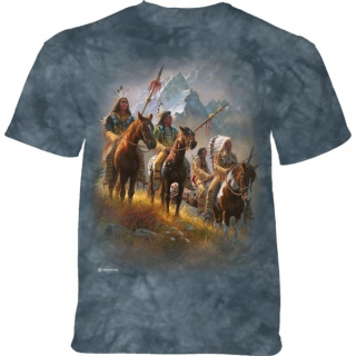 Tričko 3D potisk - Rise Above, Indiáni na koních - The Mountain
