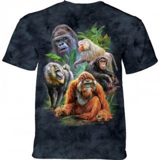 Tričko 3D potisk - Primates Collage, gorily a opice - The Mountain