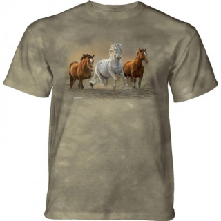 Tričko 3D potisk - On The Run Horses, koně ve cvalu - The Mountain