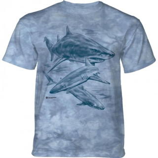 Tričko 3D potisk - Monotone Sharks, žraloci - The Mountain