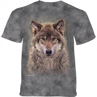 Tričko 3D potisk - Grey Wolf Forest, vlk - The Mountain