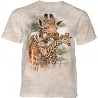 Tričko 3D potisk - Giraffes, žirafy, žirafí rodina - The Mountain