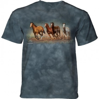 Tričko 3D potisk - Fly Away Horses, koně ve cvalu - The Mountain